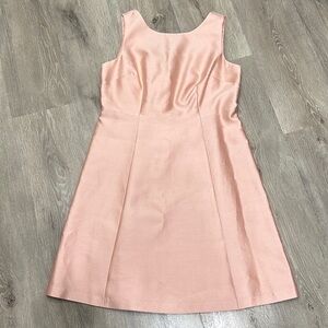 Talbots 100% Silk Flared Dress Women’s Size 12 Petite Wedding Pastel Sleeveless